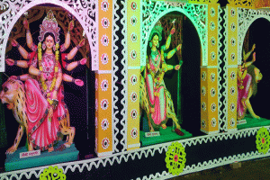 শ্রীমঙ্গলে ৯ দিনব্যাপী আগাম দুর্গা পূজা শুরু