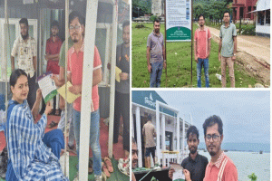 টাঙ্গুয়ার হাওরে প্লাস্টিক দূষণ রোধে সচেতনতামূলক লিফলেট বিতরণ