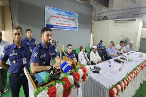 মৌলভীবাজারে শারদীয় দুর্গোৎসব উপলক্ষে আইনশৃঙ্খলা বিষয়ক মতবিনিময় সভা