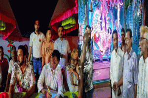 দুর্গাপূজায় তাহিরপুরে বিভিন্ন মন্ডপ পরিদর্শণে আনিসুল হক