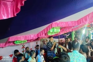 উত্তর শ্রীপুরে বিভিন্ন পূজা মণ্ডপ পরিদর্শন করলেন ফেরদৌস আলম আখঞ্জী