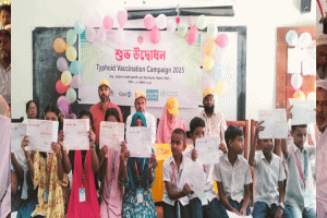 বিশ্বনাথে টাইফয়েড ভ্যাকসিন ক্যাম্পেইনের উদ্বোধন
