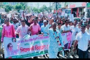 সুনামগঞ্জে বিএনপি নেতা নুরুল ইসলামের নেতৃত্বে হাজারো নেতাকর্মীর শোডাউন