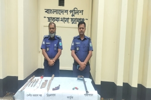 ছাতকে যৌথবাহিনীর বিশেষ অভিযানে অস্ত্র উদ্ধার