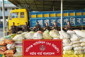 মাধবপুরে পাথর বোঝাই ট্রাক থেকে বিপুল পরিমাণ ভারতীয় জিরা ও ফুচকা উদ্ধার