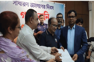 শহিদ সামসুদ্দিন ছাত্রাবাস রক্ষা ও হাসপাতাল চালুর দাবিতে স্মারকলিপি
