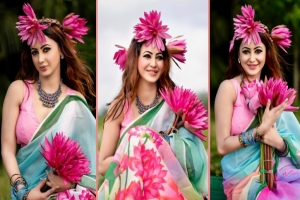 লাল শাপলায় উষ্ণতা ছড়ালেন জাহারা মিতু