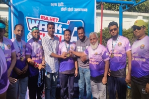 সিলেট অ্যাডভেঞ্চার ক্লাবের উদ্যোগে সাদাপাথর ৪০ কিলোমিটার ওয়াকাথন সম্পন্ন