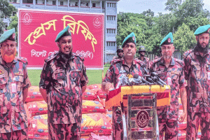 সিলেট সীমান্তে আড়াই কোটি টাকার ভারতীয় পণ্য জব্দ