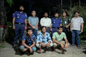 নদী থেকে অবৈধভাবে বালু উত্তোলন,তাহিরপুরে ৩ জনের কারাদণ্ড