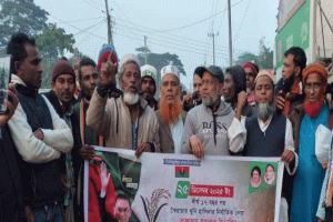 তারেক রহমানের স্বদেশ প্রত্যাবর্তন উপলক্ষে শান্তিগঞ্জে আনন্দ মিছিল