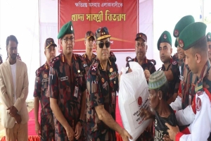 সুনামগঞ্জে ক্ষতিগ্রস্ত ৫ শতাধিক মানুষের মাঝে  ত্রাণ ও চিকিৎসাসেবা প্রদান