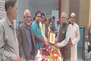 শান্তিগঞ্জে প্রাথমিক শিক্ষা কর্মকর্তা ও অবসরপ্রাপ্ত শিক্ষকদের বিদায় সংবর্ধনা