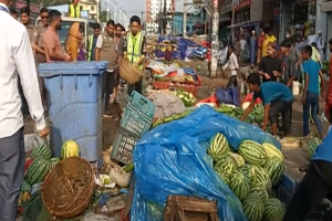 সিলেটে ফুটপাত দখলমুক্ত করতে অভিযান