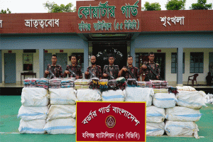 হবিগঞ্জে সোয়া কোটি টাকার কসমেটিক্স ও শাড়ীসহ ট্রাক জব্দ