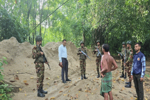 শ্রীমঙ্গলে অবৈধভাবে উত্তোলন করা ৫শ ঘনফুট বালু জব্দ