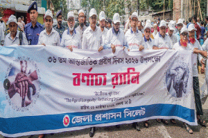 সিলেটে বর্ণাঢ্য আয়োজনে আন্তর্জাতিক প্রবীণ দিবস উদ্‌যাপন