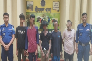 শ্রীমঙ্গলে ছিনতাইয়ের প্রস্তুতিকালে চারজনসহ গ্রেপ্তার পাঁচ