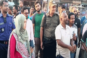 বড়লেখায় সড়কে যানজট নিরসনে অভিযান, ১০ মামলায় জরিমানা