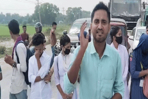 শিক্ষকদের উপর হামলার প্রতিবাদে মাধবপুরে মহাসড়কে বিক্ষোভ
