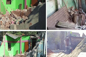 মাধবপুরে নোটিশ ছাড়াই উচ্ছেদ, ঘরছাড়া দুই পরিবার