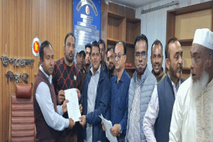 দিরাই-শাল্লায় নাছির চৌধুরীর পক্ষে মনোনয়নপত্র সংগ্রহ