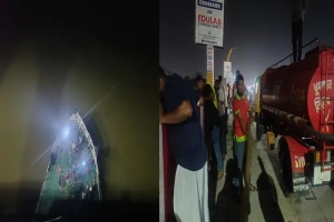সুরমা নদীতে নাব্যতা সংকটে আটকা ৫.৪ লাখ লিটার ডিজেলবাহী জাহাজ