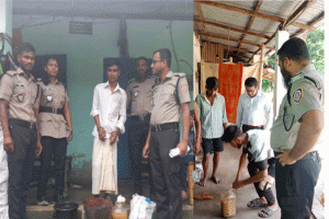 বিশ্বনাথে প্রশাসনের অভিযান. চোলাই মদের আস্তানা থেকে আটক ১