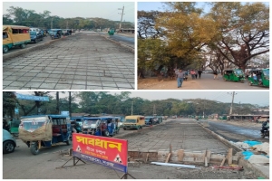 গাছ অপসারণ ও অবৈধ দখলে বাধাগ্রস্ত সুনামগঞ্জ চারলেন সড়ক প্রকল্প