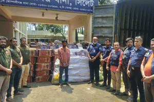 কোম্পানীগঞ্জে কাভার্ড ভ্যান ভর্তি ভারতীয় জিরা জব্ধ