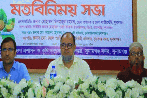 সুনামগঞ্জের হাসাউরা গ্রামে আনারস চাষের সম্প্রসারণে কৃষকদের নিয়ে মতবিনিময়