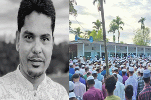 গোয়াইনঘাটের ইউপি চেয়ারম্যান আলীম উদ্দিনের জানাজা ও দাফন সম্পন্ন