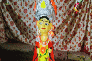 শাল্লায় মনসা পূজা শেষে প্রতিমা বিসর্জন