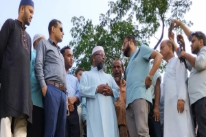 জকিগঞ্জ-কানাইঘাটের নদী ভাঙন এলাকা পরিদর্শনে মুফতি আবুল হাসান এমপি