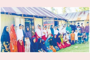 কুলাউড়ায় জরাজীর্ণ লংলা নতুন বস্তি জুনিয়র বিদ্যালয়