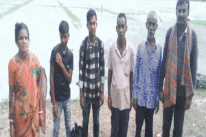 ভারত থেকে অবৈধভাবে অনুপ্রবেশের দায়ে তাহিরপুর সীমান্তে ৬ জন আটক