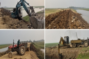 সুনামগঞ্জে বর্ধিত সময়েও শেষ হয়নি বাঁধের কাজ