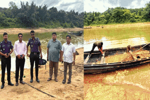 জৈন্তাপুরে অবৈধভাবে বালু উত্তোলন, এক লাখ টাকা জরিমানা