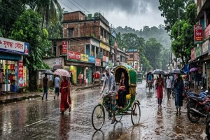 সিলেটে ফাল্গুনের শেষে স্বস্তির বৃষ্টি: ৩ ঘণ্টায় ৭৯ মিলিমিটার রেকর্ড