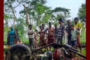 শ্রীমঙ্গলে কালনী এক্সপ্রেসের সঙ্গে ট্রাক্টরের সংঘর্ষ, চালক আহত