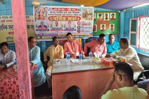 শারদীয় দুর্গাপূজা নিচ্ছিদ্র নিরাপত্তায় উদযাপনের লক্ষ্যে ধর্মপাশায় সভা