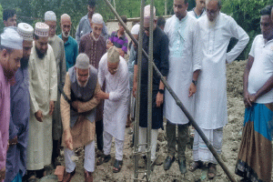 ছাতকের সৈদেরগাঁও এতিমখানা ও হাফিজিয়া মাদ্রাসার ভিত্তিপ্রস্তর স্থাপন
