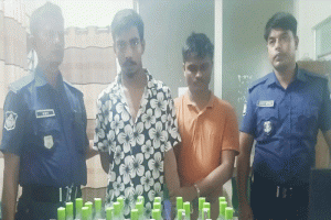 কোম্পানীগঞ্জে ভারতীয় ৬৬ বোতল মদসহ গ্রেপ্তার ২