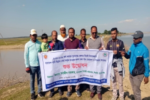 দিরাইয়ে হাওর রক্ষা বাঁধ মেরামত ও সংস্কার কাজের উদ্বোধন
