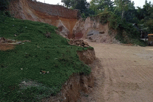 বড়লেখায় পুলিশ ক্যাম্পের কাছেই ৪০ ফুটের টিলা কেটে মাটি লুট!