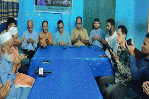 সাংবাদিক আকাশ চৌধুরীর আশু রোগমুক্তি কামনায় সিলেটে দোয়া মাহফিল