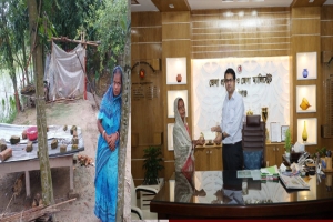 হবিগঞ্জে ঝড়ে ক্ষতিগ্রস্ত শিপ্রা রাণীকে জেলা প্রশাসনের ১ লাখ টাকা সহায়তা