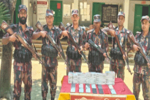 সুনামগঞ্জ বিজিবি'র অভিযানে বিপুল পরিমান ভারতীয় এন্ড্রয়েড মোবাইল ফোন আটক