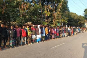 সুনামগঞ্জে যুবদল নেতাদের বিরুদ্ধে মারধরের অভিযোগ, বিচারের দাবিতে মানববন্ধন